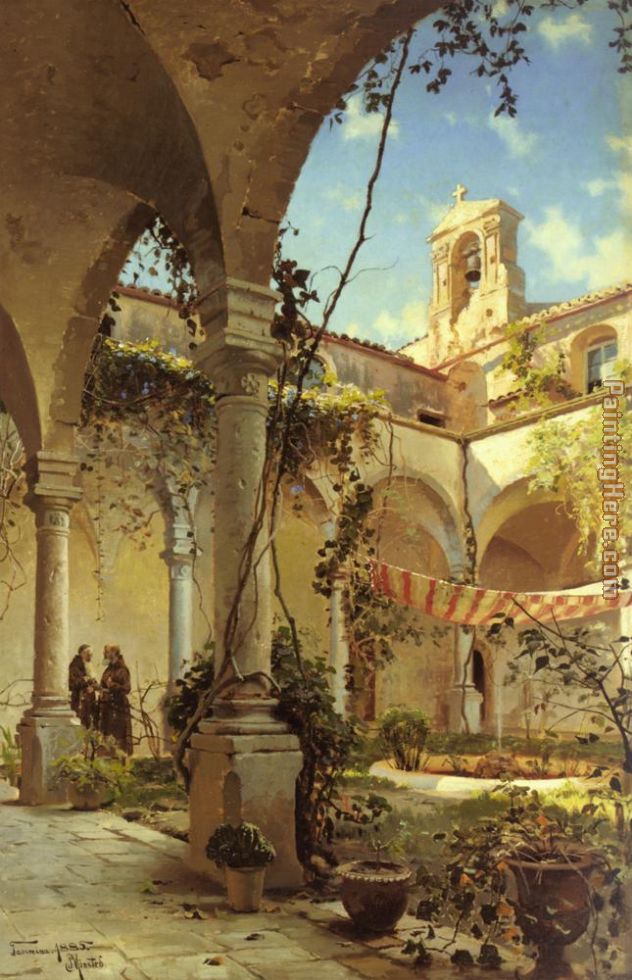 The Cloister, Taormina painting - Peder Mork Monsted The Cloister, Taormina art painting